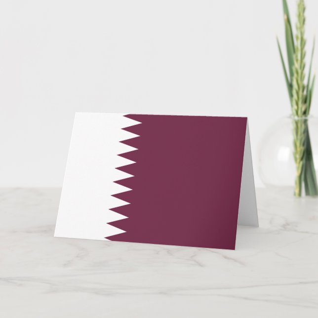 Qatar flag thank you card (Front)
