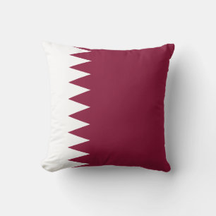 Qatar Flag Throw Pillow