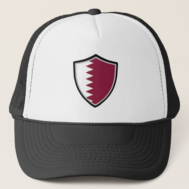 Qatar flag trucker hat (Front)