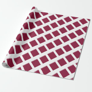 Qatar flag wrapping paper