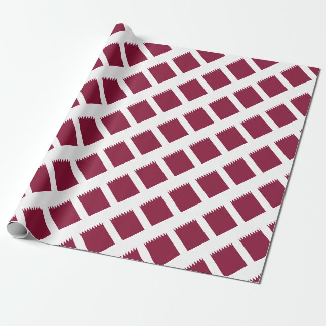 Qatar flag wrapping paper (Unrolled)