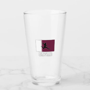Qatar Football Soccer National Team Glass