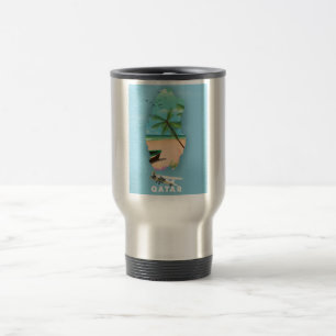 Qatar illustrated travel poster print mug