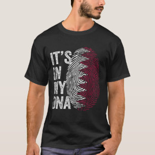 Qatar It's In My DNA Cute Qatari Fingerprint Qatar T-Shirt