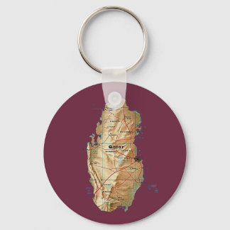 Qatar Map Keychain