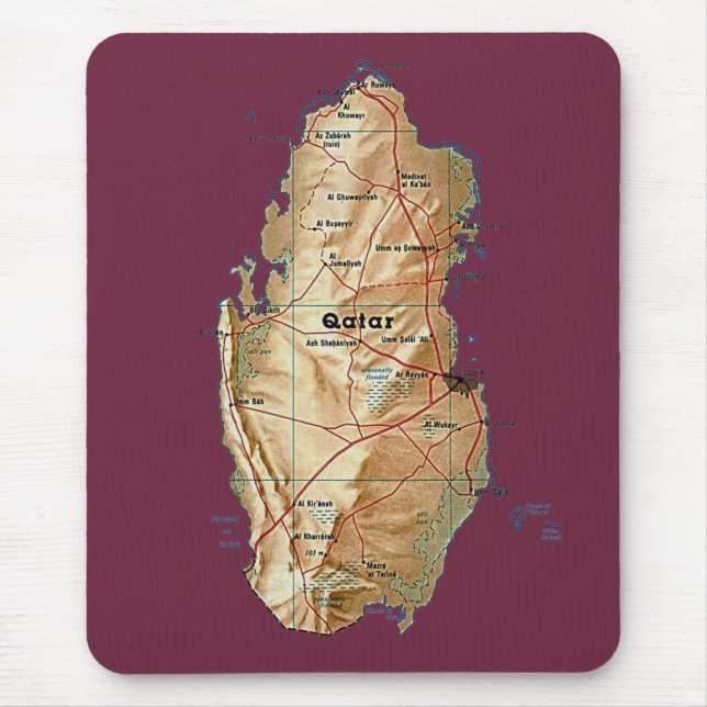 Qatar Map Mousepad (Front)