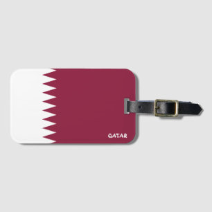 Qatar National Flag Patriotic Luggage Tag