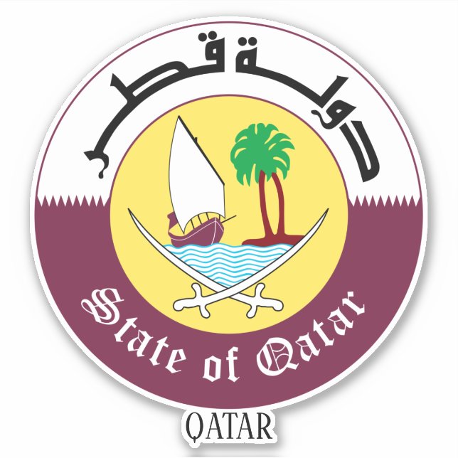 Qatar National National Emblem Patriotic  (Front)