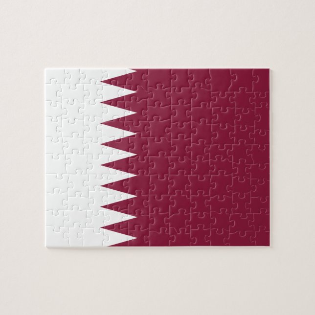 Qatar National World Flag Jigsaw Puzzle (Horizontal)