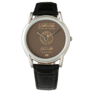 Qatar passport wristwatch