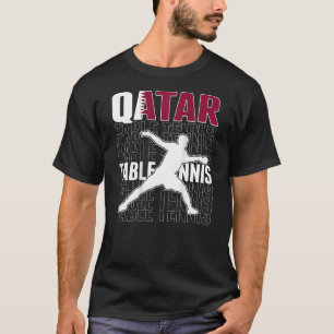 Qatar Ping Pong  Proud Qatari Table Tennis Support T-Shirt
