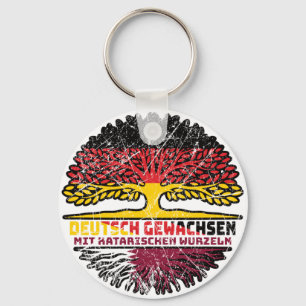 Qatar Qatari German Germany Tree Root Keychain