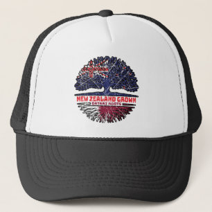 Qatar Qatari New Zealander New Zealand Tree Roots Trucker Hat