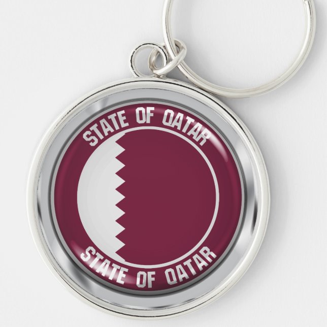 Qatar Round Emblem Keychain (Front)