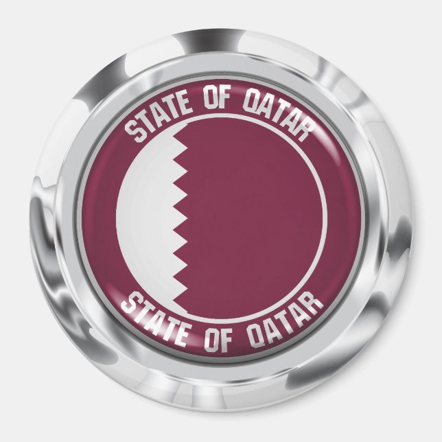 Qatar Round Emblem Magnet (Front)
