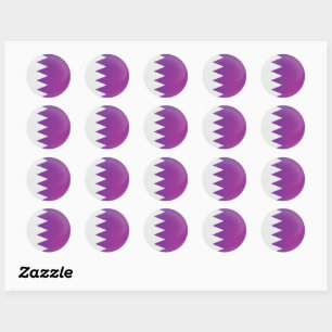 Qatar  Round Icon Flag  Classic Round Sticker