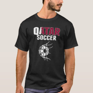 Qatar Soccer Ball In Net Goal Qatari Football Sup T-Shirt