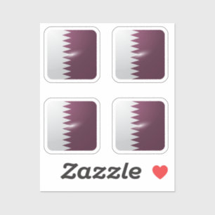 Qatar square glossy flag