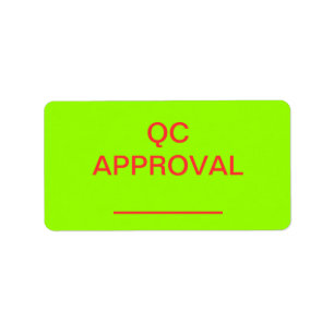 QC Approval Inventory Control Label