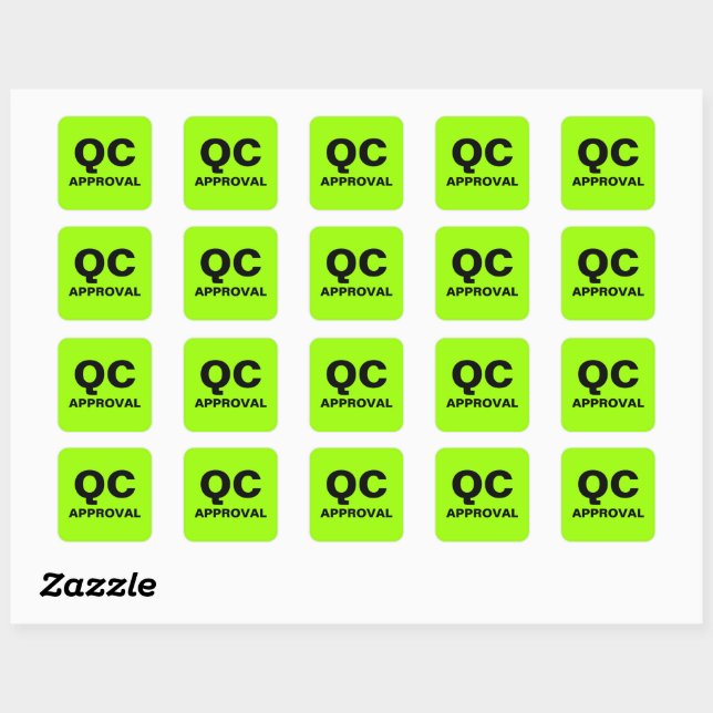 QC Approval Labels for Quality Control Production  (Sheet)
