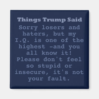 QI de Trump - Magnet Carré de 2 pouces
