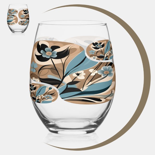 Qi Swaying Grace Stemless Wine Glass (Qi Swaying Grace Stemless Wine Glass (Front & Left)
)