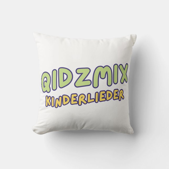 QidzMix Logo Throw Pillow (Front)