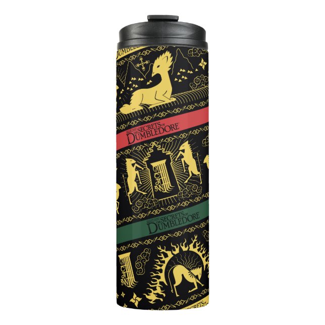 Qilin Layered Pattern Thermal Tumbler (Front)