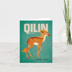 Qilin Vintage Graphic Note Card