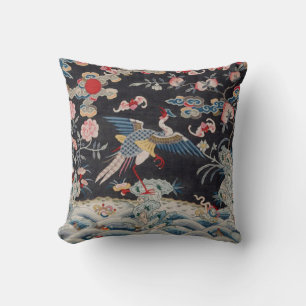 Qing Dynasty Golden Pheasant Decor Pillow