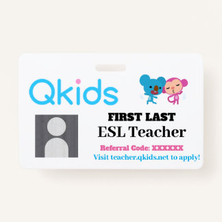QKIDS ID Card Badge