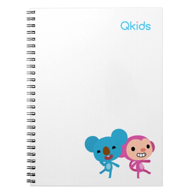 Qkids Notebook for teachers, students, kids (Front)
