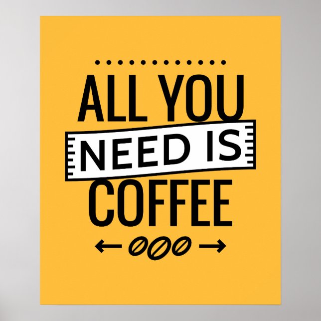 Qoutes All Need Coffe Poster (Front)