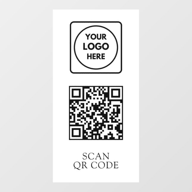 QR Access Control | Scan to Enter Office Display Window Cling (Sheet)