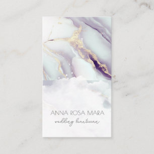 *~* QR Agate  Lilac White Glam Luxe AP66  Business Card