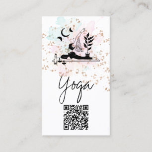 *~* QR AP33 Rainbow Spiritual Chakra Celestial Business Card