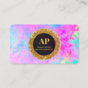 *~ QR AP93 Neon bOLD Carte de visite Abstrait