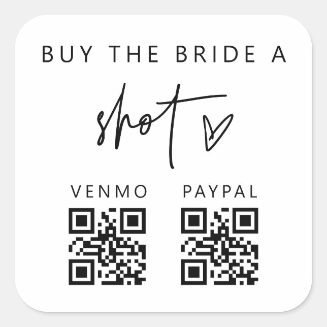 QR Bachelorette Party Scan Stickers Bridal Party (Front)