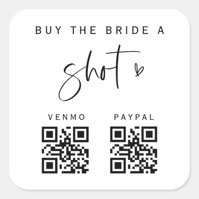 QR Bachelorette Party Stickers Bridal Party E100 (Front)