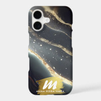 *~* QR Back GOLD veins Marble AP66 Glitter