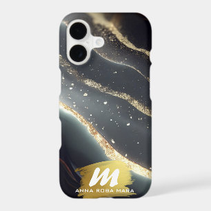 *~* QR Back GOLD veins Marble AP66 Glitter