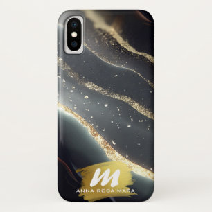 *~* QR Back GOLD veins Marble AP66 Glitter  Case-Mate iPhone Case