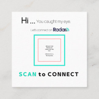 QR Cards, Square, 2.5" x 2.5" Square Business Card