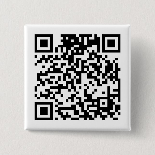 QR Code 2 Inch Square Button (Front)
