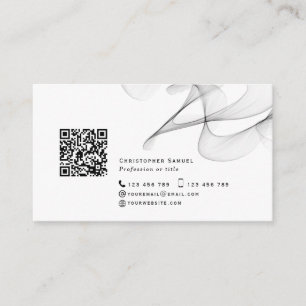 QR code abstract modern networking personal simple Business Card