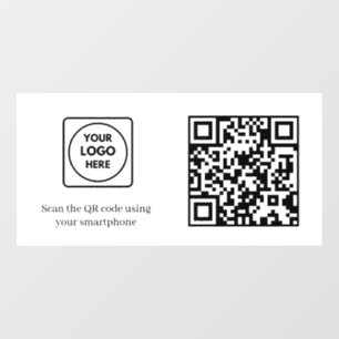 QR Code Access   Business Entry Logo Display Window Cling