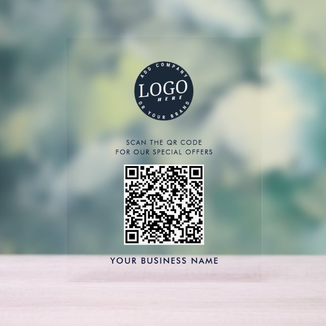 QR Code Ajouter un site Web Business Logo Simple (Neutre)