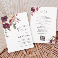 QR Code All In One Autumn Romance Floral Wedding
