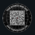 QR Code and Custom Text Dart Board - Choose Colour<br><div class="desc">Custom Colours and Font - Dart Board with Your QR Code and Custom Text Professional Personalized Business Name Website Promotional Company Dartboards / Gift - Add Your QR Code - Image or Logo / Name - Company / Website or E-mail or Phone - Contact Information / Address - Resize and...</div>