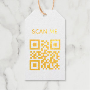 QR code and custom text Gift Tags